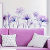 1pc Purple Plant Flower Pattern Self-Adhesive Removable Wall Sticker for Bedroom Entryway Living Room Porch Home Decoration