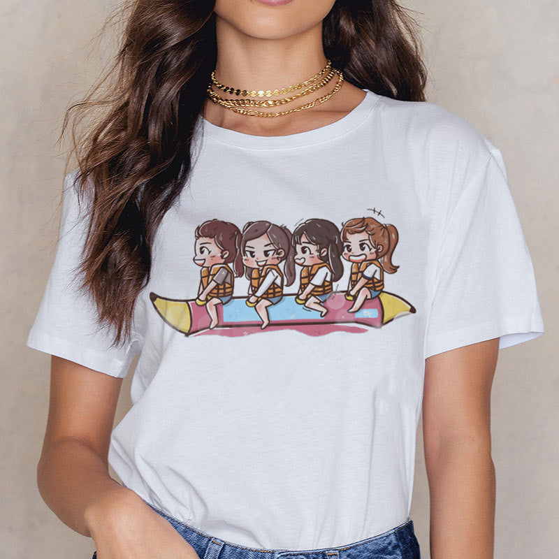 Printed short sleeve T-shirt for men and women
