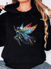 Jeweled Fairy Girl Print Hoodie Sweatshirts Long Sleeve Sweater Casual Hooded Design For Daily Wear Outdoor Activities