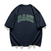 Men's And Women's Retro American Cotton Suede Puff Print T-shirt