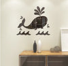 Whale Mirror Wall Stickers