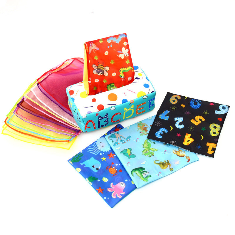 Children's Toy Paper Box Soothing Fabric Paper Toy Baby Tissue Box