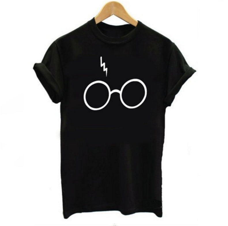 Women's printed letter round neck short-sleeved T-shirt foreign trade