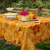 Thanksgiving Elegance: Waterproof & Stain-Resistant Autumn Leaves Round Tablecloth - Perfect for Fall Decor, Polyester, Machine-Woven, Ideal for Kitchen & Dining Room