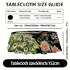 Peacock & Floral Print Round Tablecloth - Stain & Waterproof, Perfect For Parties, Home Kitchens, And Outdoor Events