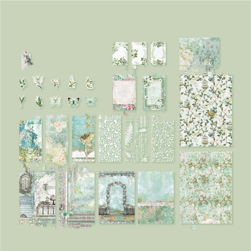 Butterfly And Plant Journal Decorative Source Material 50 Pieces