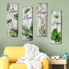 4pcs, Green Plant, English Decorative Painting Wall Sticker, Background, Home Decoration, Wall Sticker, Self-adhesive, Wholesale, 5.9in*17.7in