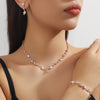 Women's Necklace Earring Bracelet Three-piece Set