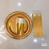High End Bronzing Gold Party Cutlery Paper Cups And Plates