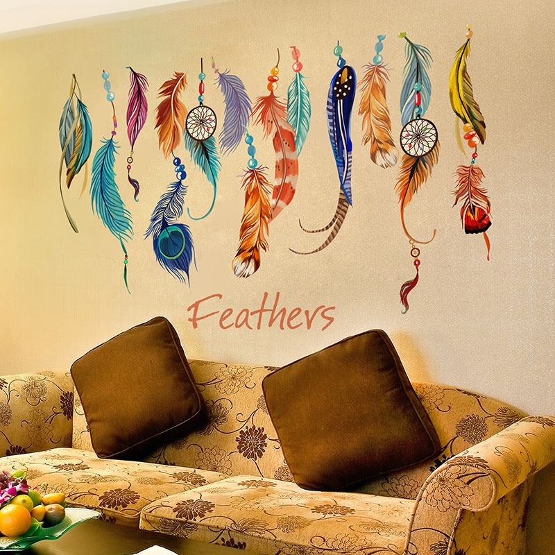 Feather Self-adhesive Wall Stickers Stickers