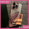 Phone Case Beautiful Glitter Powder Quicksand Butterfly With Lens