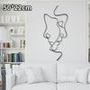 Face Line Art Iron Silhouette Metal Decoration