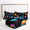 Jellyfish Comforter Sets Ocean Theme Bedding Set for Girls Teens Full Size with 3D Printed Bedding, Ocean Bedding Sets Hawaii Beach Bedding Set Sea Animal Quilt Sets