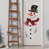 Festive Christmas Snowman Wall Decal - Modern, Cartoon Design, Self-Adhesive, Removable, Durable PVC, Perfect for Home Decor