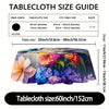 Floral Kingfisher Round Tablecloth - Stain & Waterproof, Perfect for Parties, Home Kitchens, and Outdoor Events