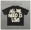 Hip Hop Pattern Printed T-shirt Large Profile Gothic Top