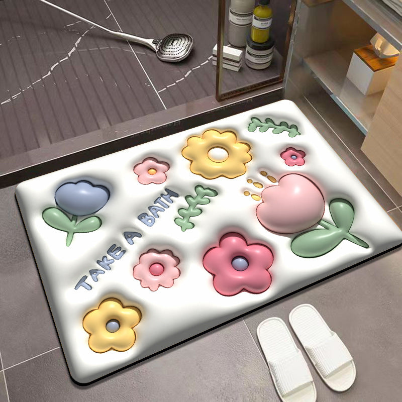 Foot Mats For Entering The Household Bathroom