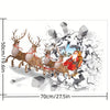 1pc 3D Broken Wall Santa Claus Elk Wall Sticker, Christmas Self-Adhesive Wall Stickers, Bedroom Entryway Living Room Porch Home Decoration Wall Stickers, Removable Stickers, Wall Decor Decals