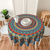 1pc Boho Round Tablecloth 60 Inch, Bohemian Circle Table Cloth, Stain Resistance, Water Repellent And Wrinkle-Free, Colorful Table Cover Decor For Home Kitchen Dining Party Patio Indoor And Outdoor Use