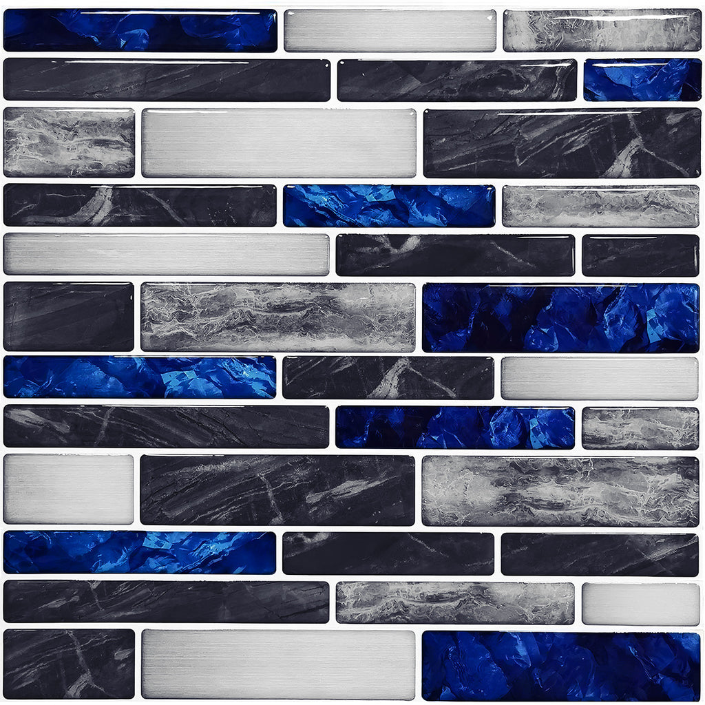 Simulation Marble Embossed Mosaic Pattern Tile Sticker Kitchen Bathroom Wash Basin Decoration