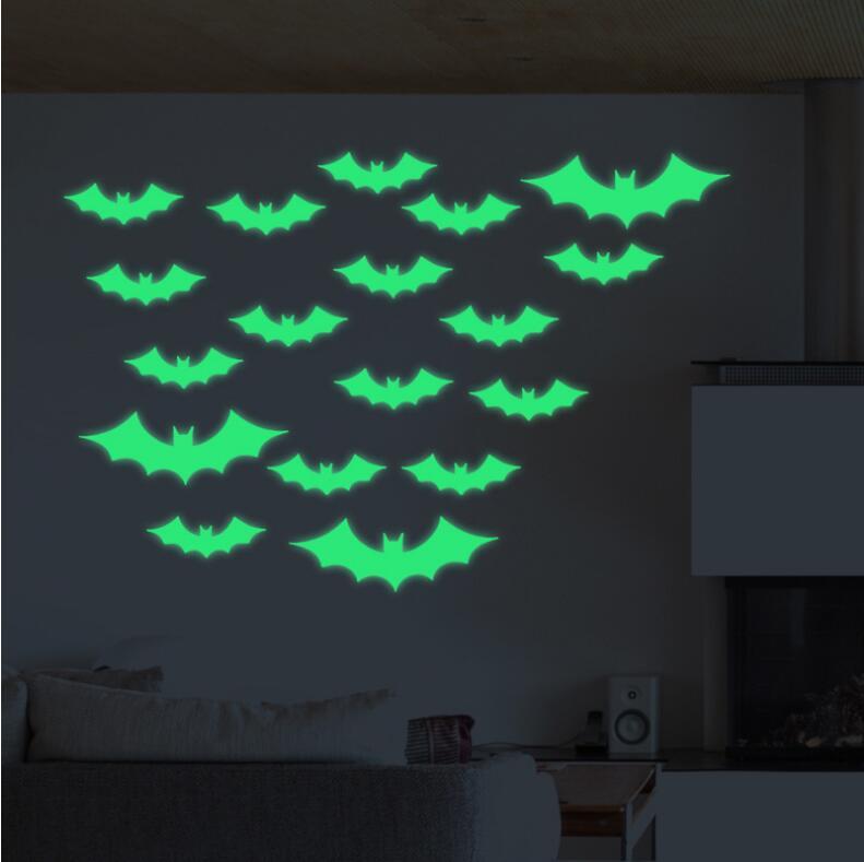 Halloween Luminous Carved Wall Stickers Fluorescent Stickers