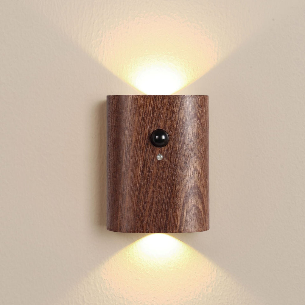 Solid Wood Pattern Linkage Human Body Induction LED Light