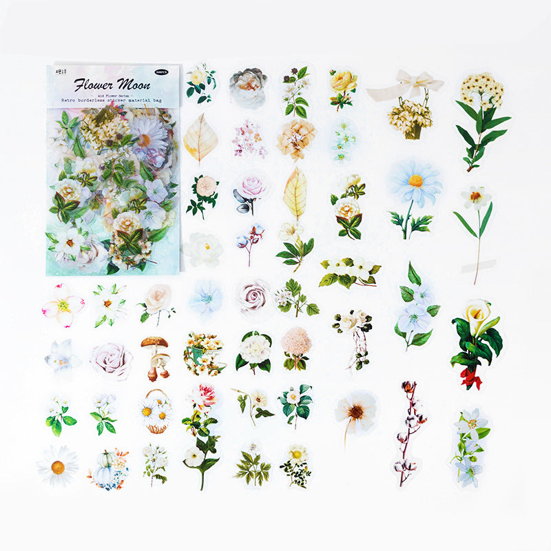 Vintage Journal Diary DIY Flower Shaped Stickers