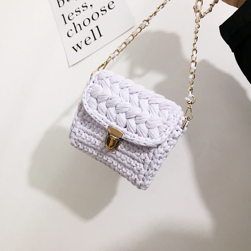 Hand-woven bag diy material bag