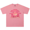 Creative Mushroom Cloud Printing Short Sleeve Men Clothing