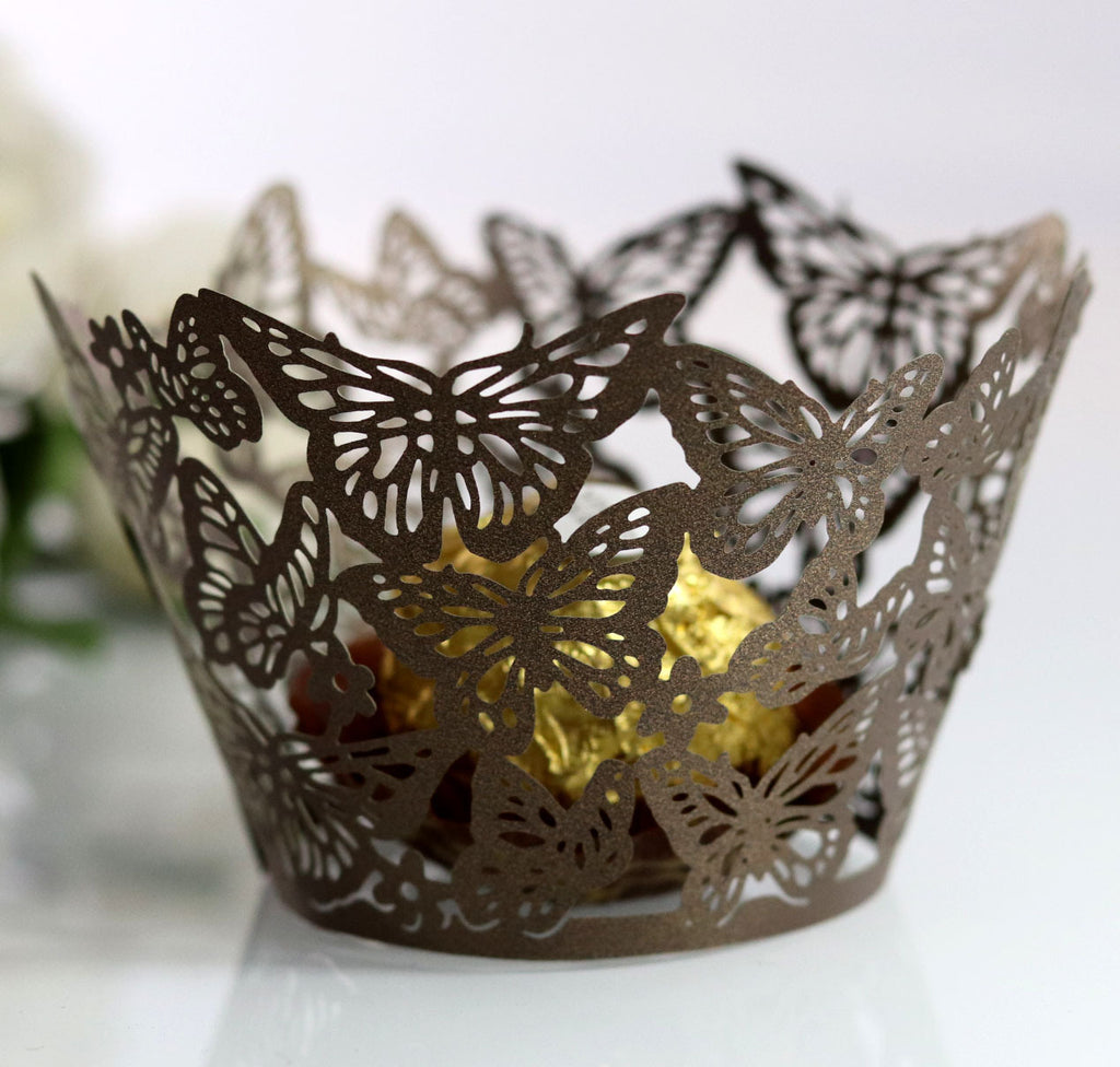 Direct Selling Wedding Baking Cake Paper Cups Hollow Surrounding Border Butterfly Cup Cake Zhejiang Factory In Stock Wholesale