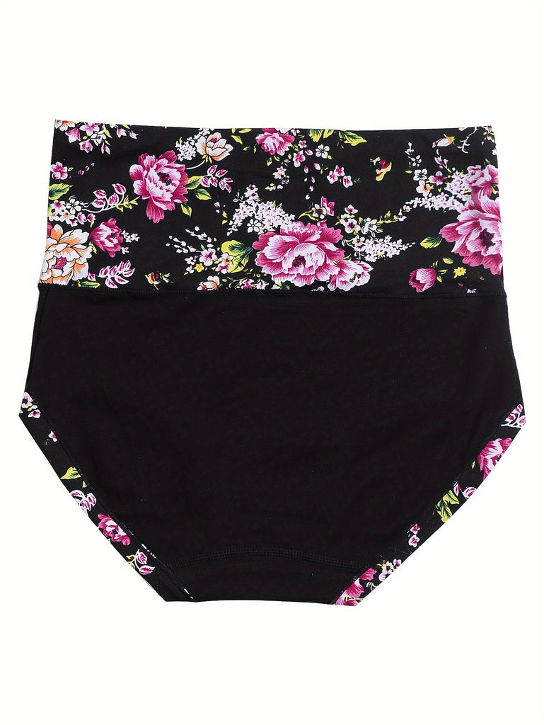 10 Pieces Autumn & Winter Underwear - High Waist, Comfortable, Thermal Underwear with Chinese Flower Print - For Women - Suitable for Cold Weather - Perfect Gift for Family & Friends