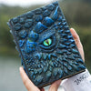 3D Dragon Eye Embossed Dragon Journal Writing Notebook for Man/Woman Handmade Travel Journal Dnd notebook for gragon lovers Resin Engraving Notebook Blank Paper 120sheets 240pages 1050g