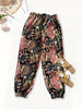 Chic and Durable Floral Print Baggy Joggers: Comfortable, Easy-Care Women's Pants with Pockets for All Seasons