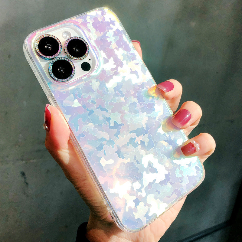 Laser Gradient Colorful Aurora Frosted Soft Shell