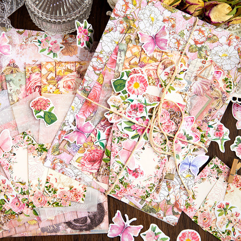 Butterfly And Plant Journal Decorative Source Material 50 Pieces