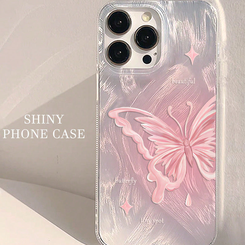 Feather Yarn Butterfly New Silicone Phone Case