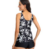 Women's Digital Printing Multicolor Bra Drawstring Design