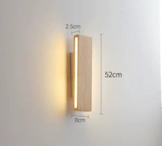 Solid Wood Bedroom Bedside LED Wall Lamp