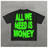 Hip Hop Pattern Printed T-shirt Large Profile Gothic Top