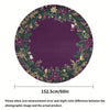 1pc, 60 Inch Round Tablecloth, Christmas Themed Polyester, Machine Woven, Durable Cover for Holiday Dining and Home Decor