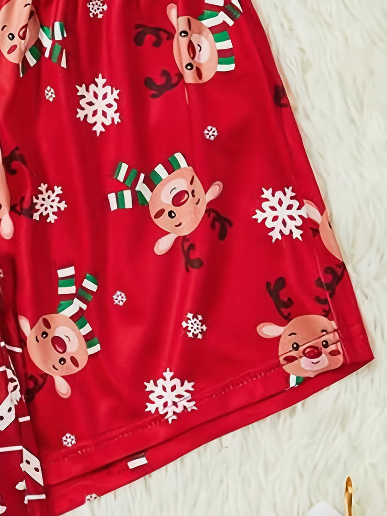 3-Pack Women's Christmas Pajama Shorts, Festive Holiday Sleepwear, Polyester Knit Lounge Pants, Adult Size, Seasonal Home Wear