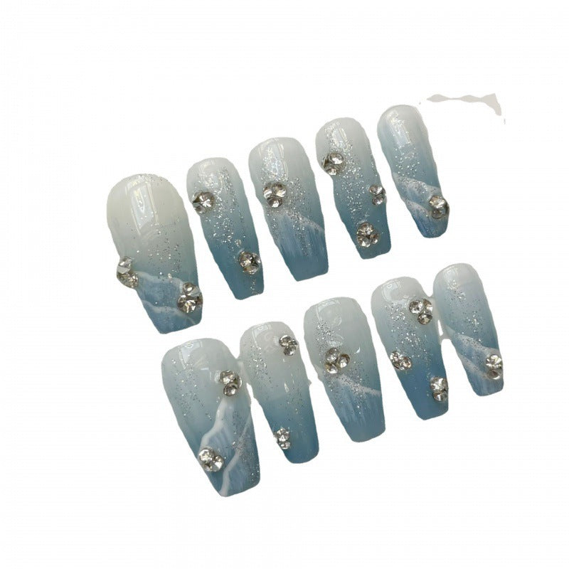 Handmade Wear Blooming Fake Nails Removable