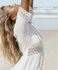 European and American foreign trade FP beach resort openwork lace stitching dress