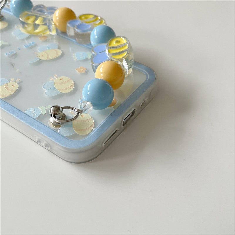 Cute And Funny Cartoon Little Bee Chain Mobile Phone Case