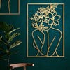 Metal Wall Ornament Art Silhouette Female
