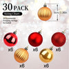 1pc 30pcs Stunning 60mm Christmas Baubles! Shatterproof Ornaments. Gorgeous Red & Gold. Perfect for Christmas Tree & Holiday Party. Hanging Strings Included.