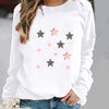 Women's Fashion Casual Round Neck Geometric Pattern Printed Sports Sweater