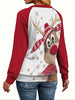 Reindeer shirt - Festive Reindeer Print Long Sleeve T-Shirt - Crew Neck - Jingle All the Way in Style