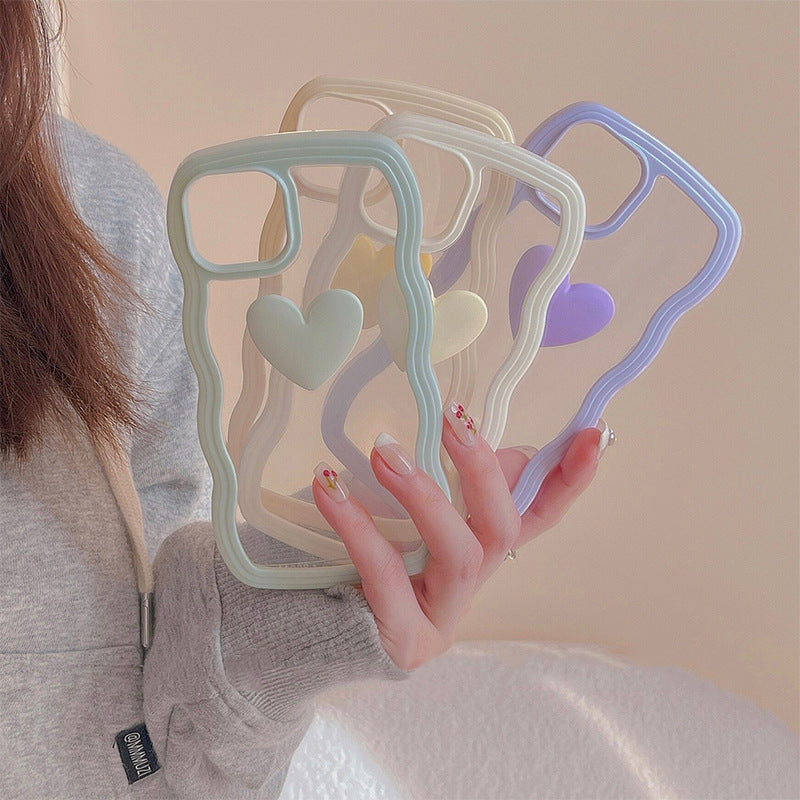 Love Wave Border Phone Case Transparent 3D