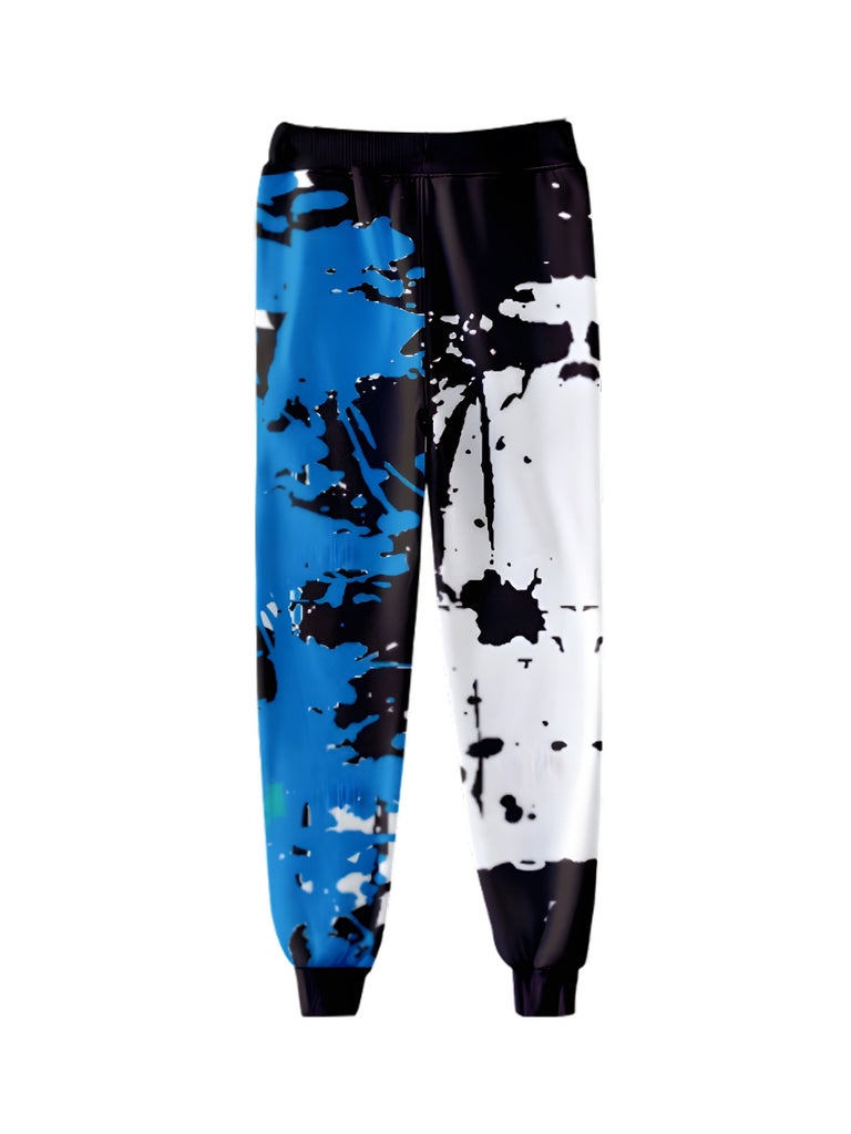 Chic 3D Print Joggers, Men's Casual Stretch Breathable Sports Pants Sweatpants